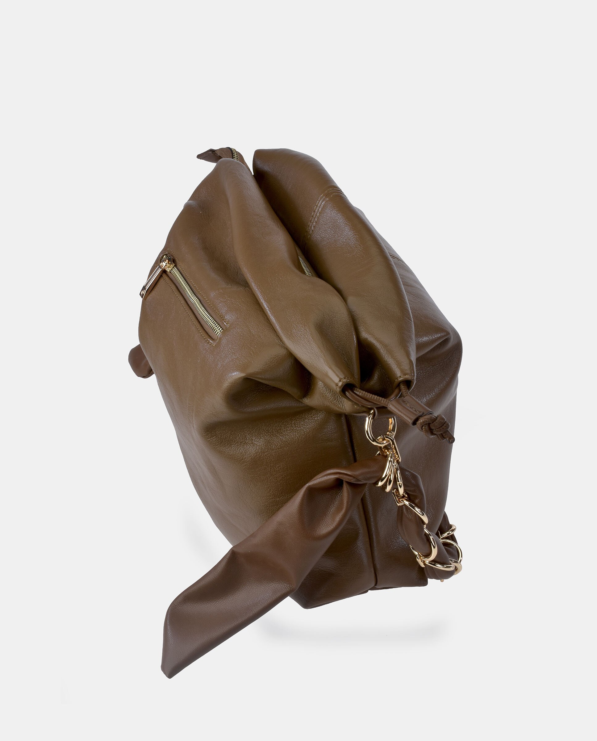 Bolso shopper Pierre Cardin en P.U. suave con asa y cadena - Cuero Cuero-3