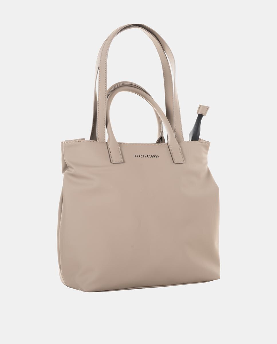 Bolso shopper fabricado con material técnico - Devota & Lomba - Beige Beige-2