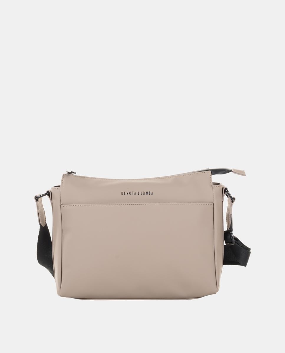 Imagen 0 de Bolso bandolera mediana fabricada con material técnico Beige
