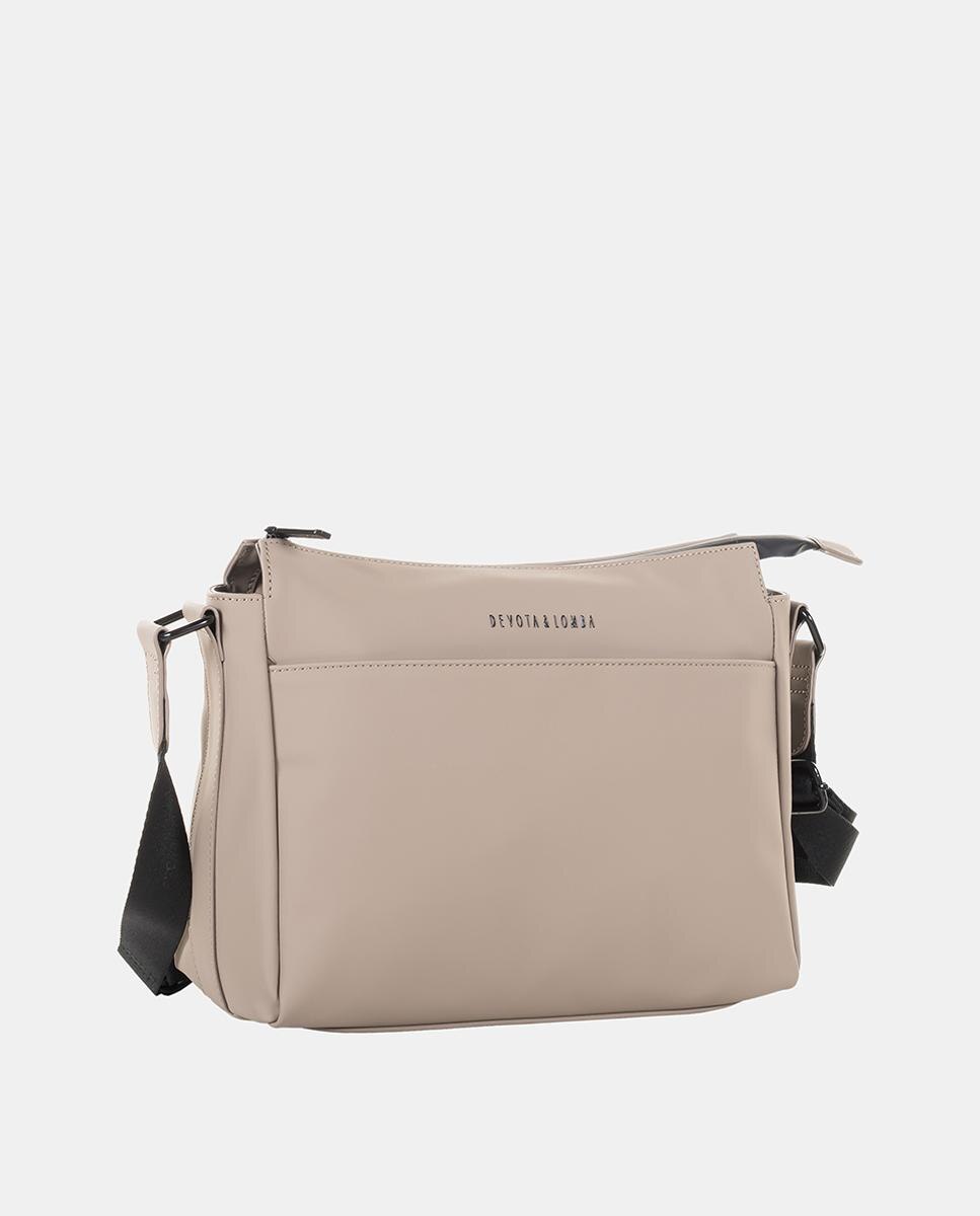 Bolso bandolera mediana fabricada con material técnico - Devota & Lomba - Beige Beige-2