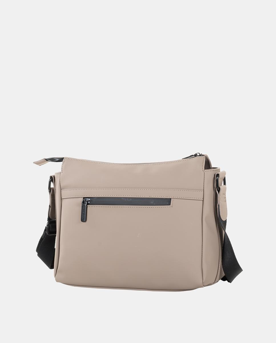 Bolso bandolera mediana fabricada con material técnico - Devota & Lomba - Beige Beige-3
