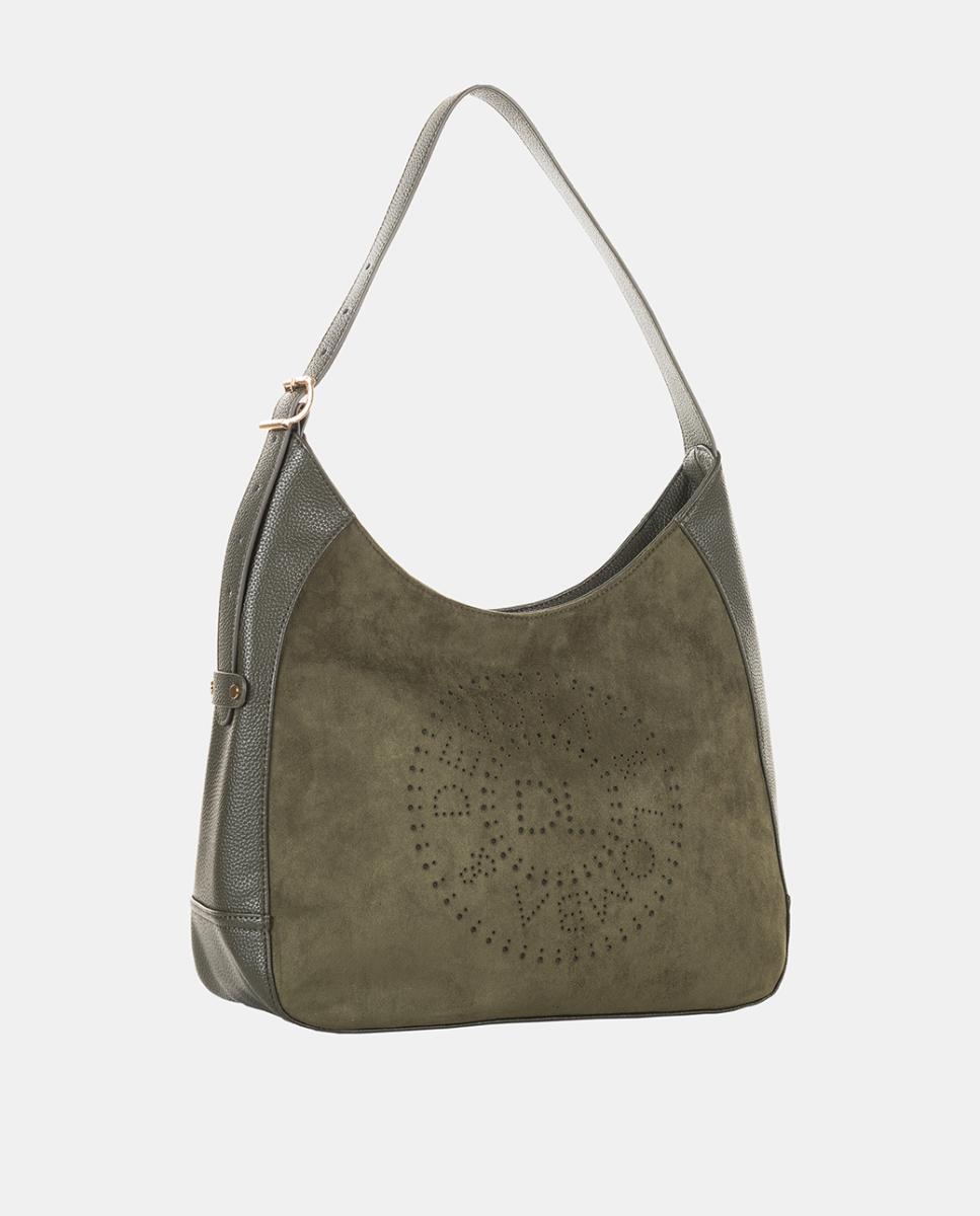 Mala Hobo Grande com Alça Ajustável Verde-2