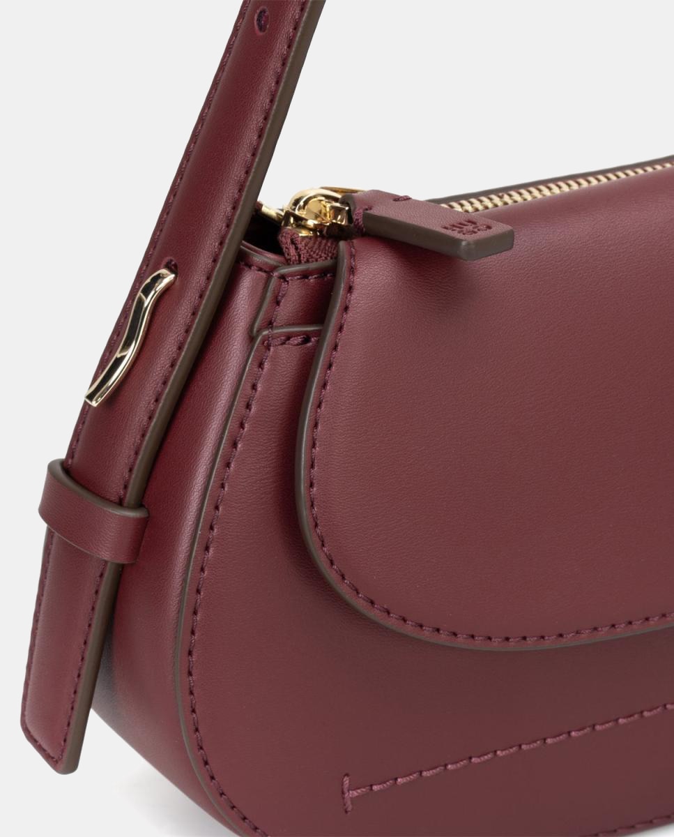 Bolso de hombro con cierre de cremallera totalmente forrado con logotipo HUGO - Rojo Rojo-2
