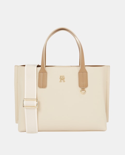 Imagen 0 de Bolso estilo mini tote en color beige