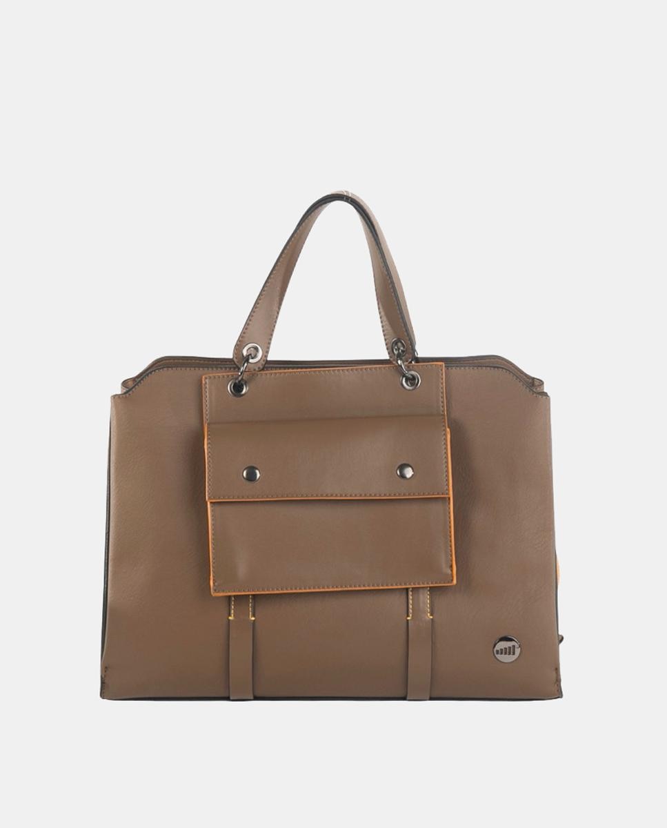 Mala de Mão Combinada - Taupe/Ocre Castanho-1