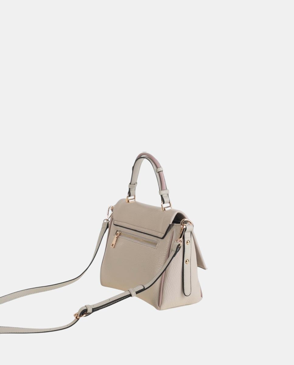 Mala de Mão Estilo Satchel com Aba Pedra-2