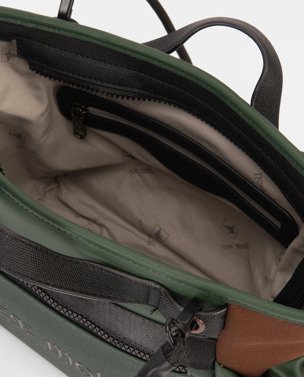 Mala Tipo Tote de Neopreno Verde-escuro-4