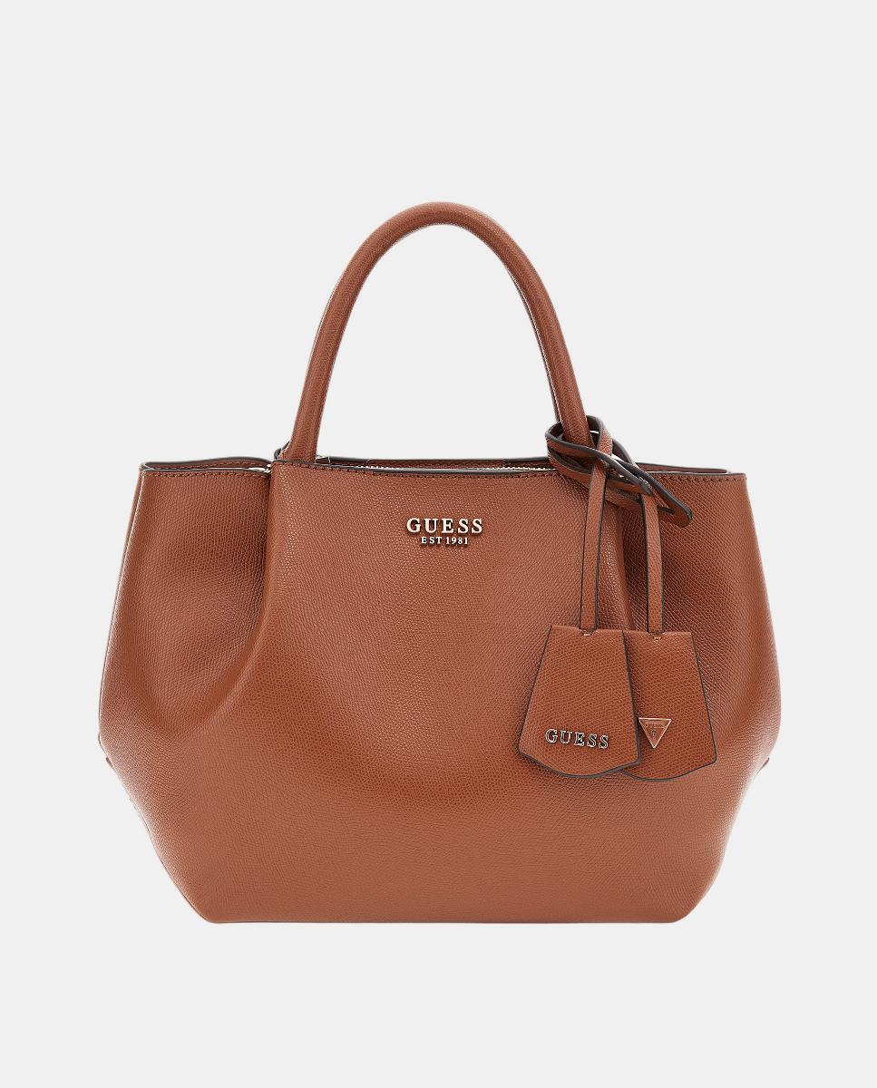 Mala de Mão com Fecho de Correr e Fecho Magnético Castanho-claro-1