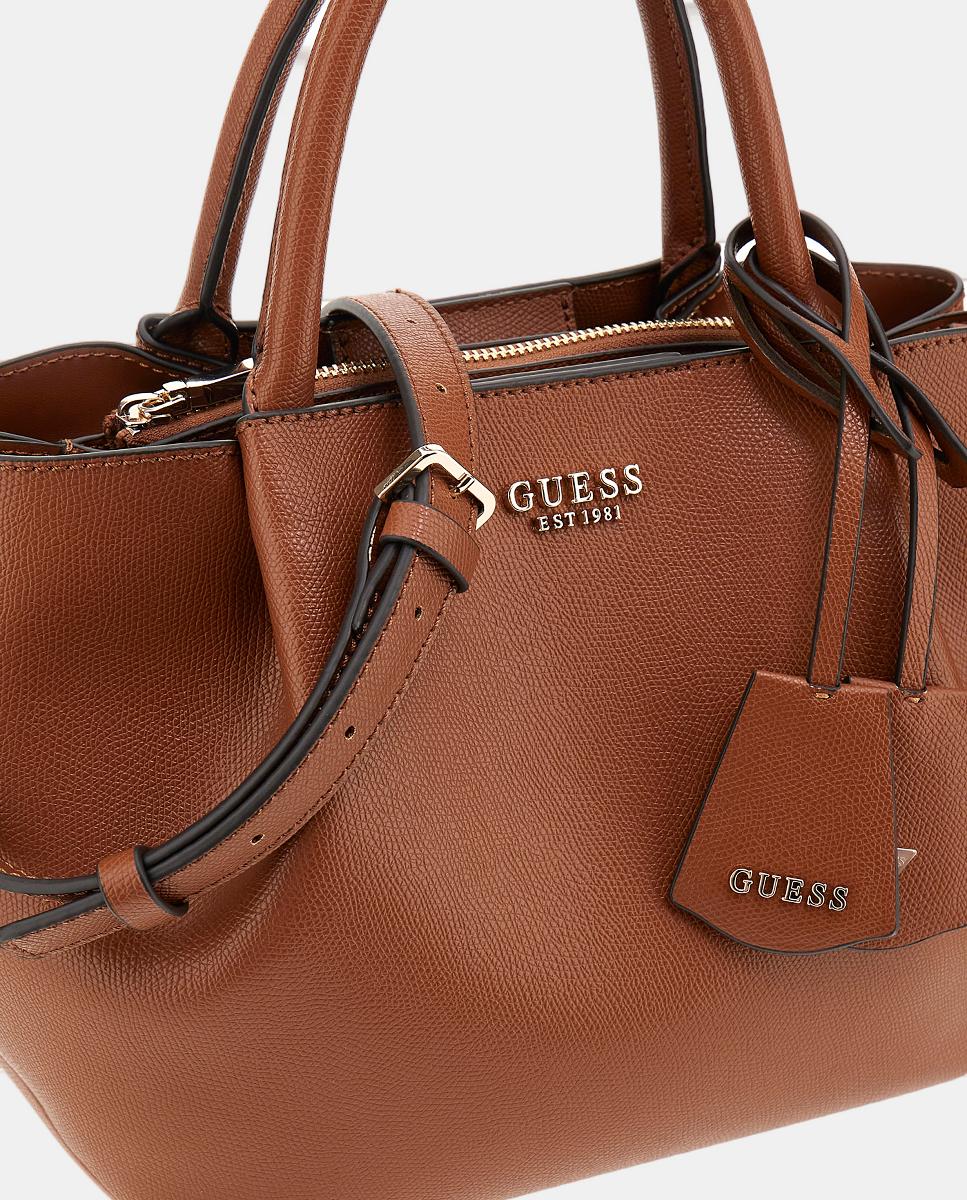 Mala de Mão com Fecho de Correr e Fecho Magnético Castanho-claro-3