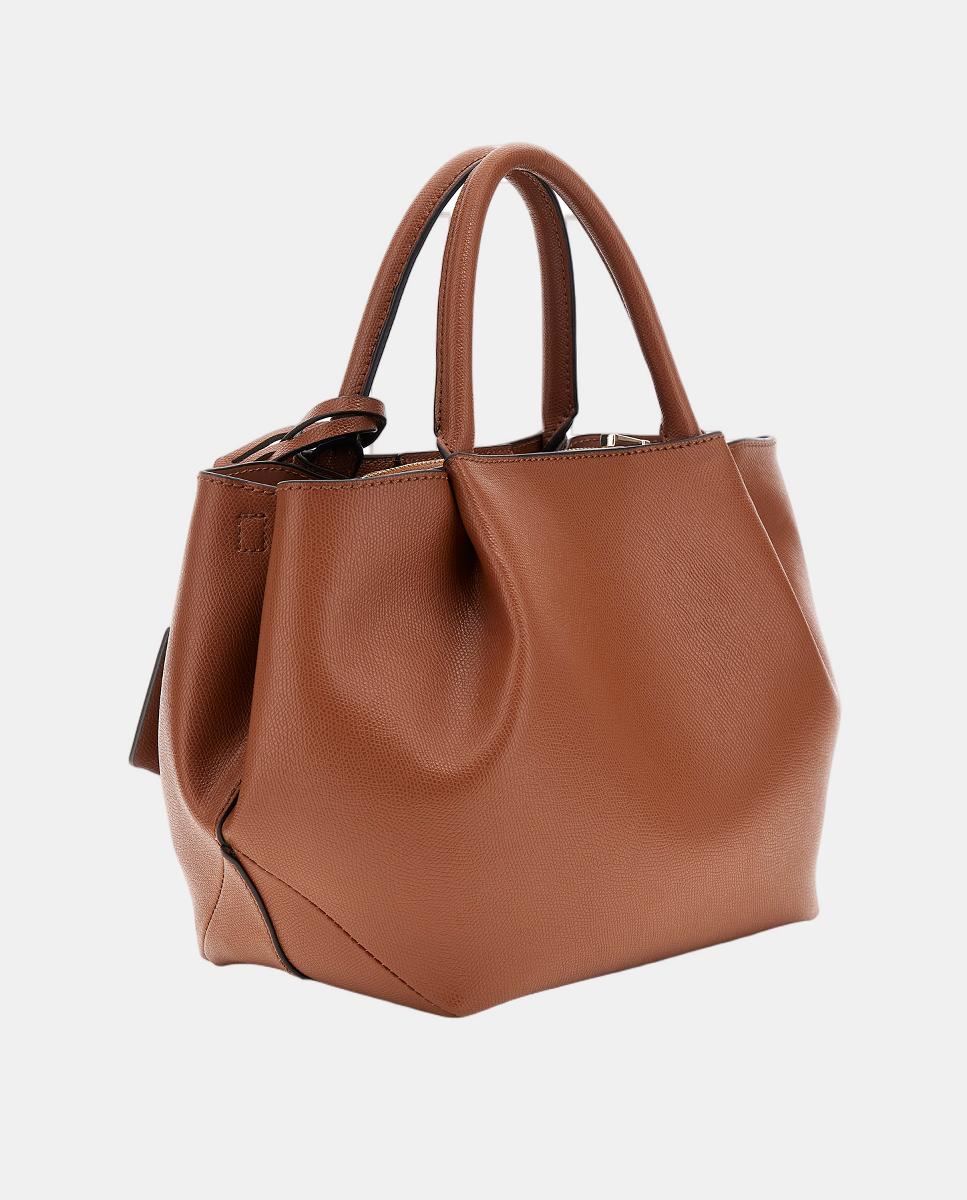 Mala de Mão com Fecho de Correr e Fecho Magnético Castanho-claro-4