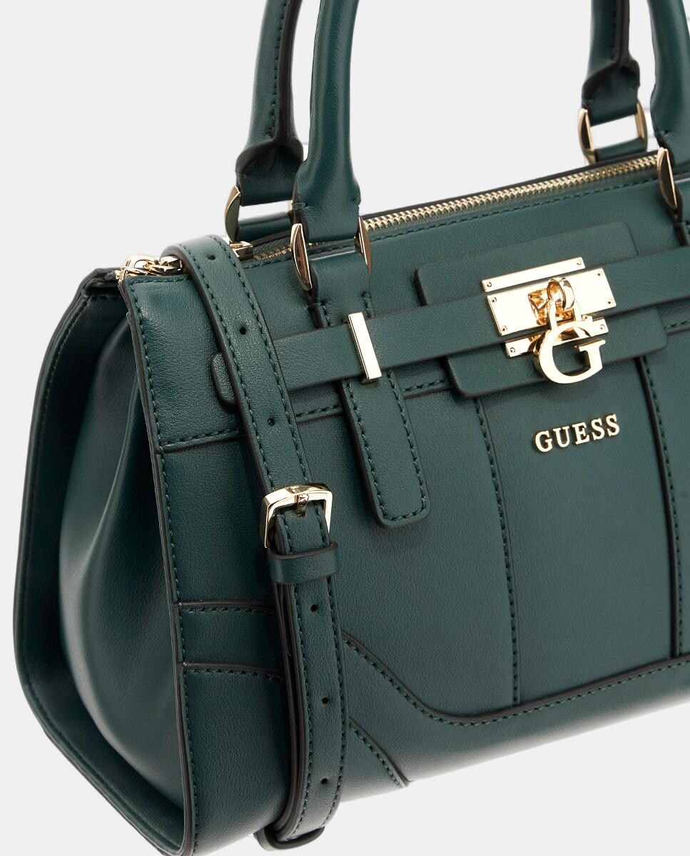 Mala de Mão Pequena com Fecho de Correr Verde-escuro-4