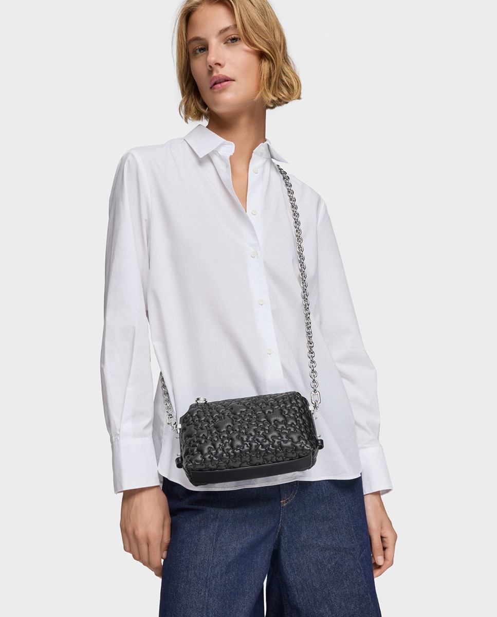 Mala Mini com Fecho de Correr e Alça Dupla Preto-3