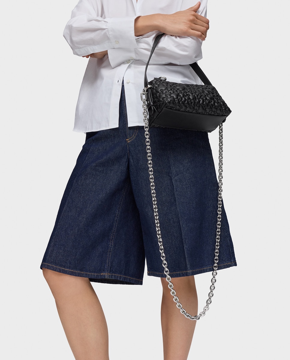 Mala Mini com Fecho de Correr e Alça Dupla Preto-4