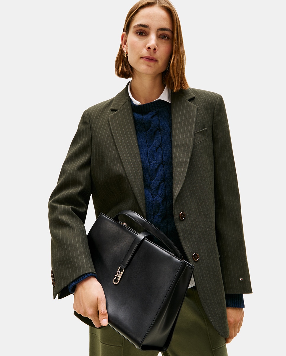 Mala Tipo Satchel - Preto Preto-5