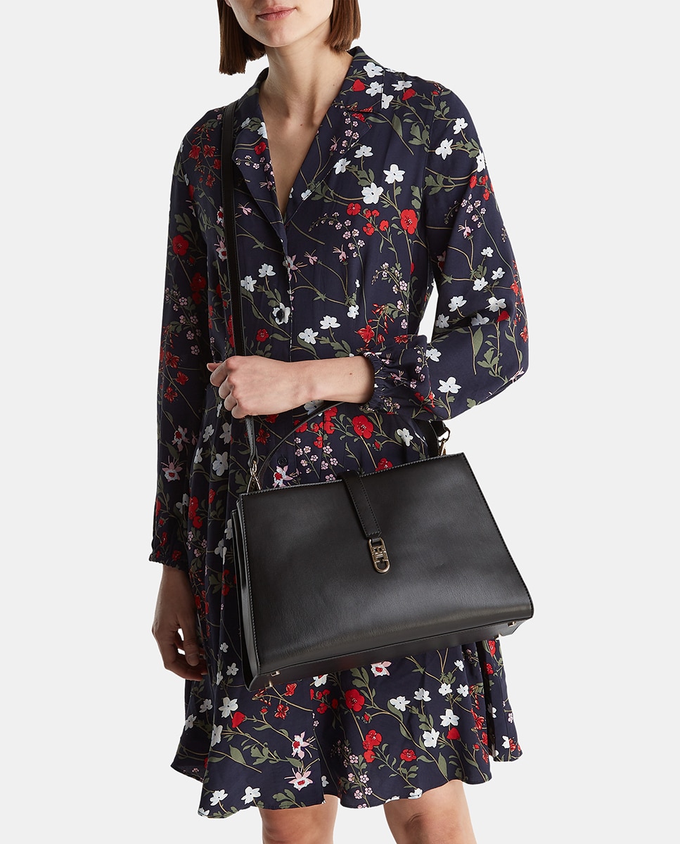 Mala Tipo Satchel - Preto Preto-7