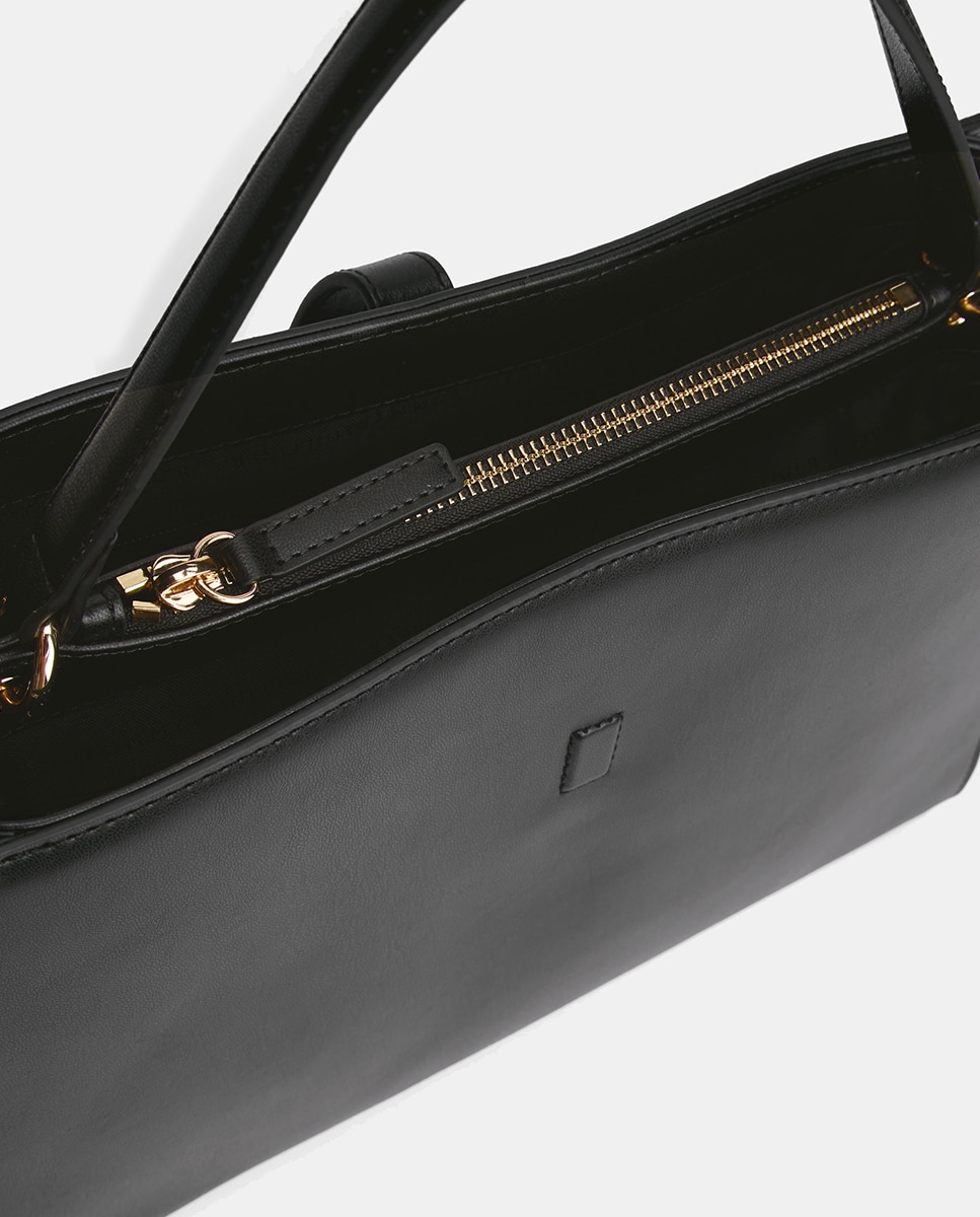 Mala Tipo Satchel - Preto Preto-8