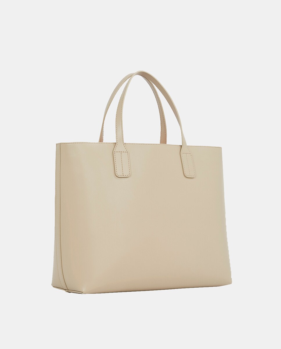 Mala Tipo Satchel com Porta-Moedas Amovível - Creme Creme-2