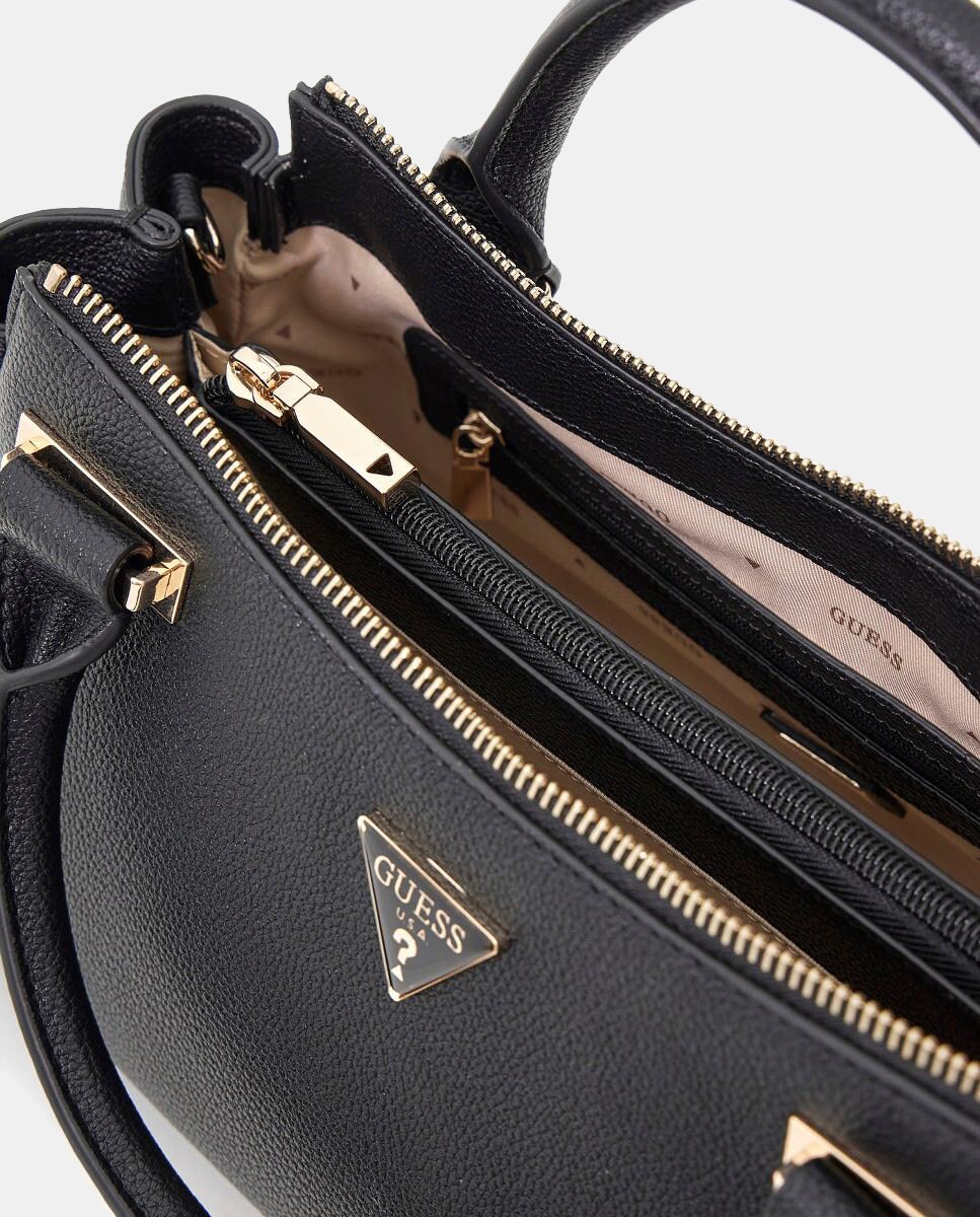 Mala de Ombro com Fecho de Correr Preto-4