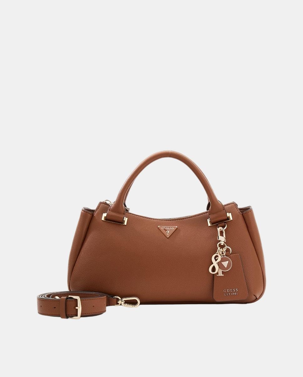 Mala de Ombro com Fecho de Correr Castanho-4