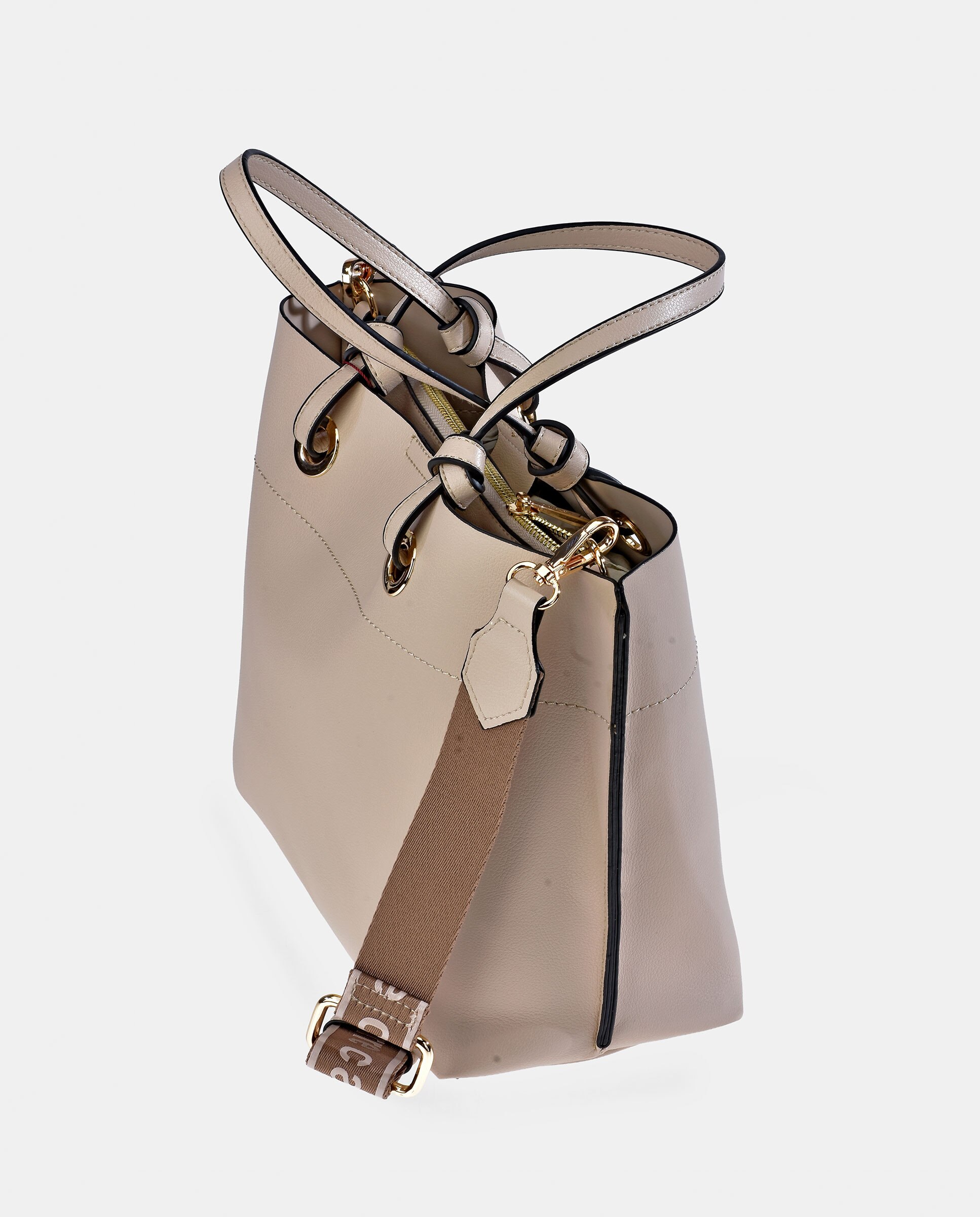 Mala Hobo em P.U. Bege-4