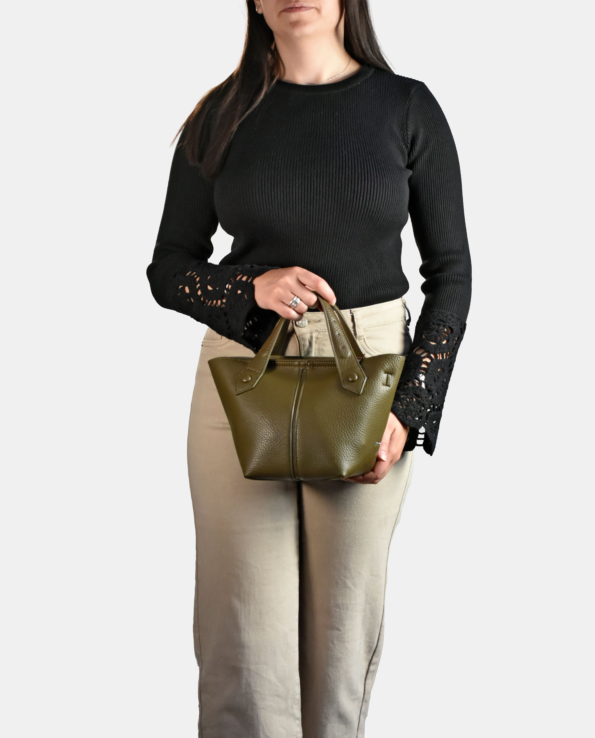 Mala Shopper em P.U. Taupe-5
