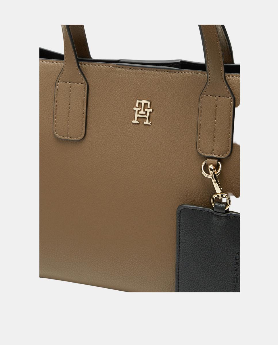 Mala estilo mini tote Caqui-3