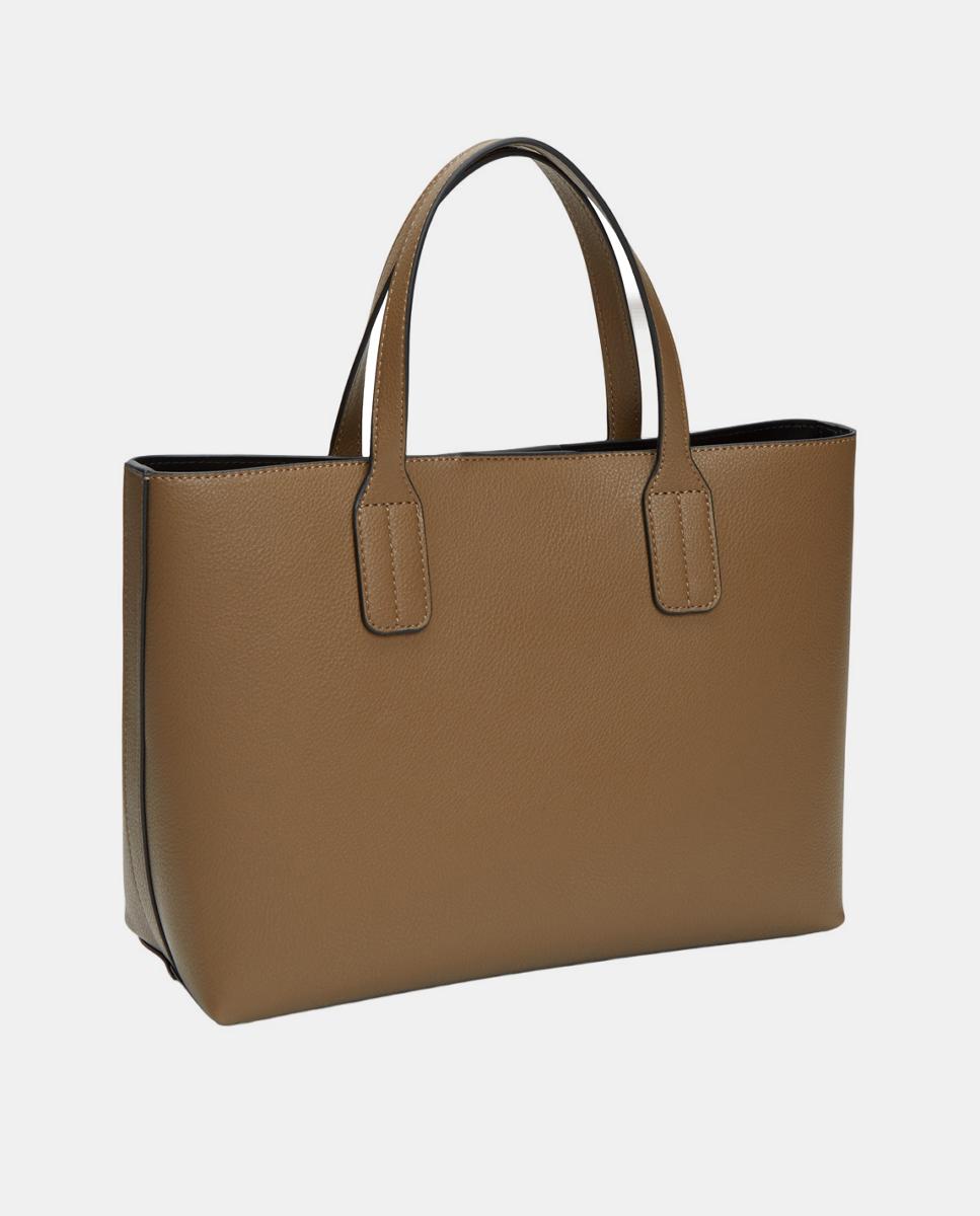 Mala estilo mini tote Caqui-4