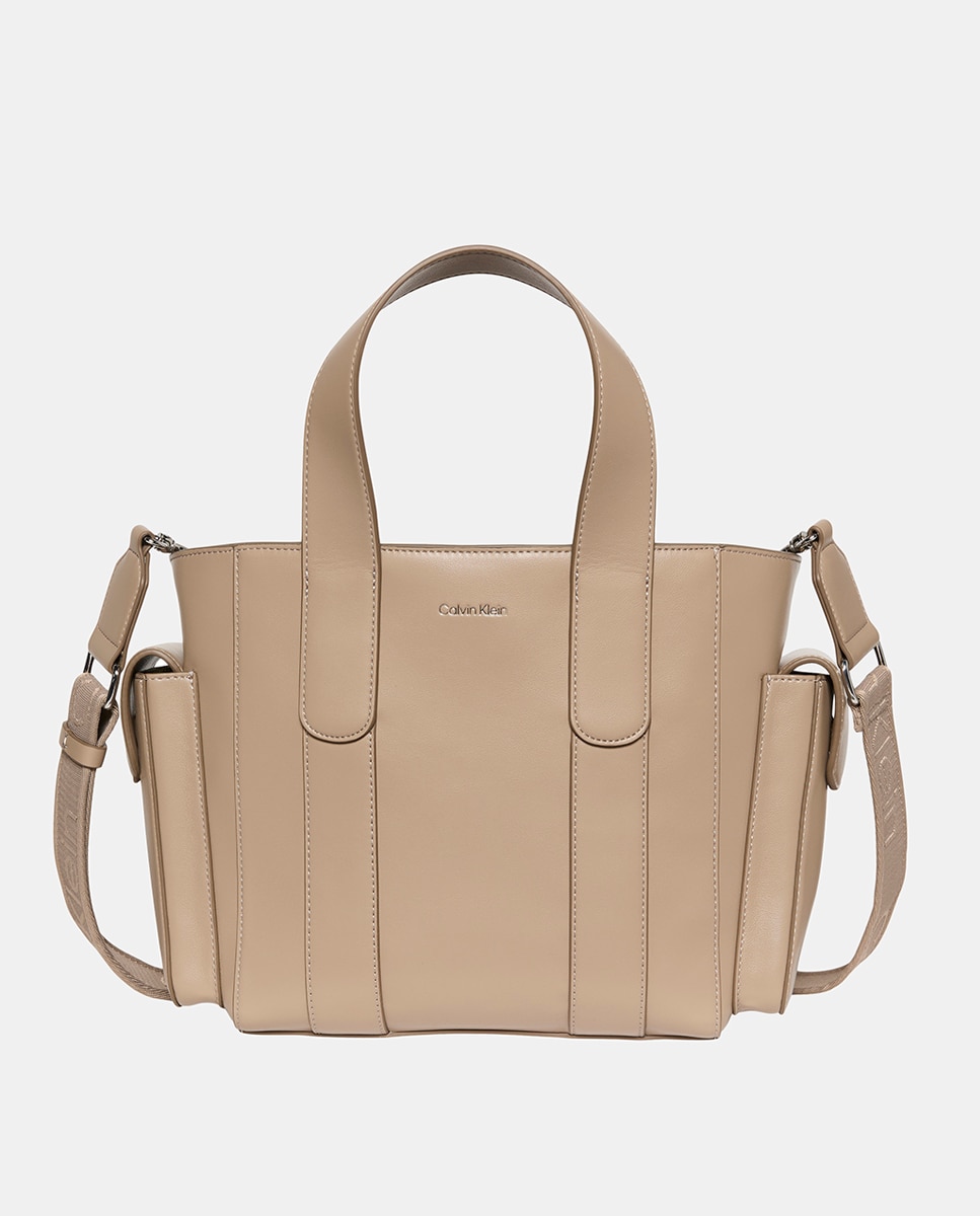 Mala Multibolsos com Alça Dupla Bege-1