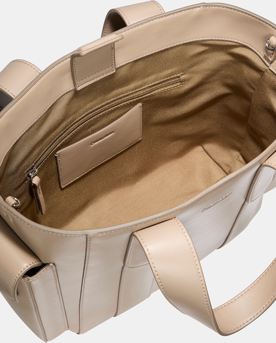 Mala Multibolsos com Alça Dupla Bege-3