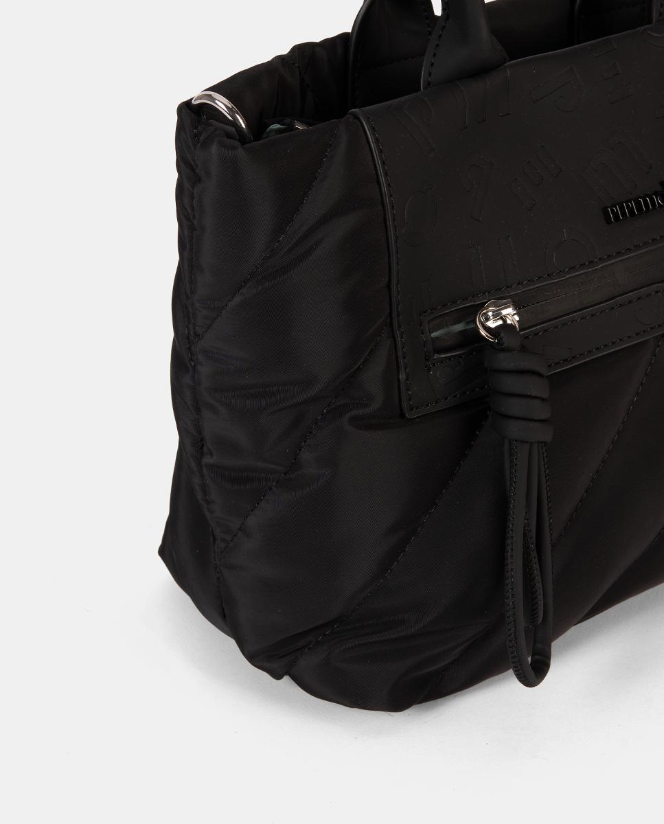 Mala Shopper Média de Nylon Preto-3