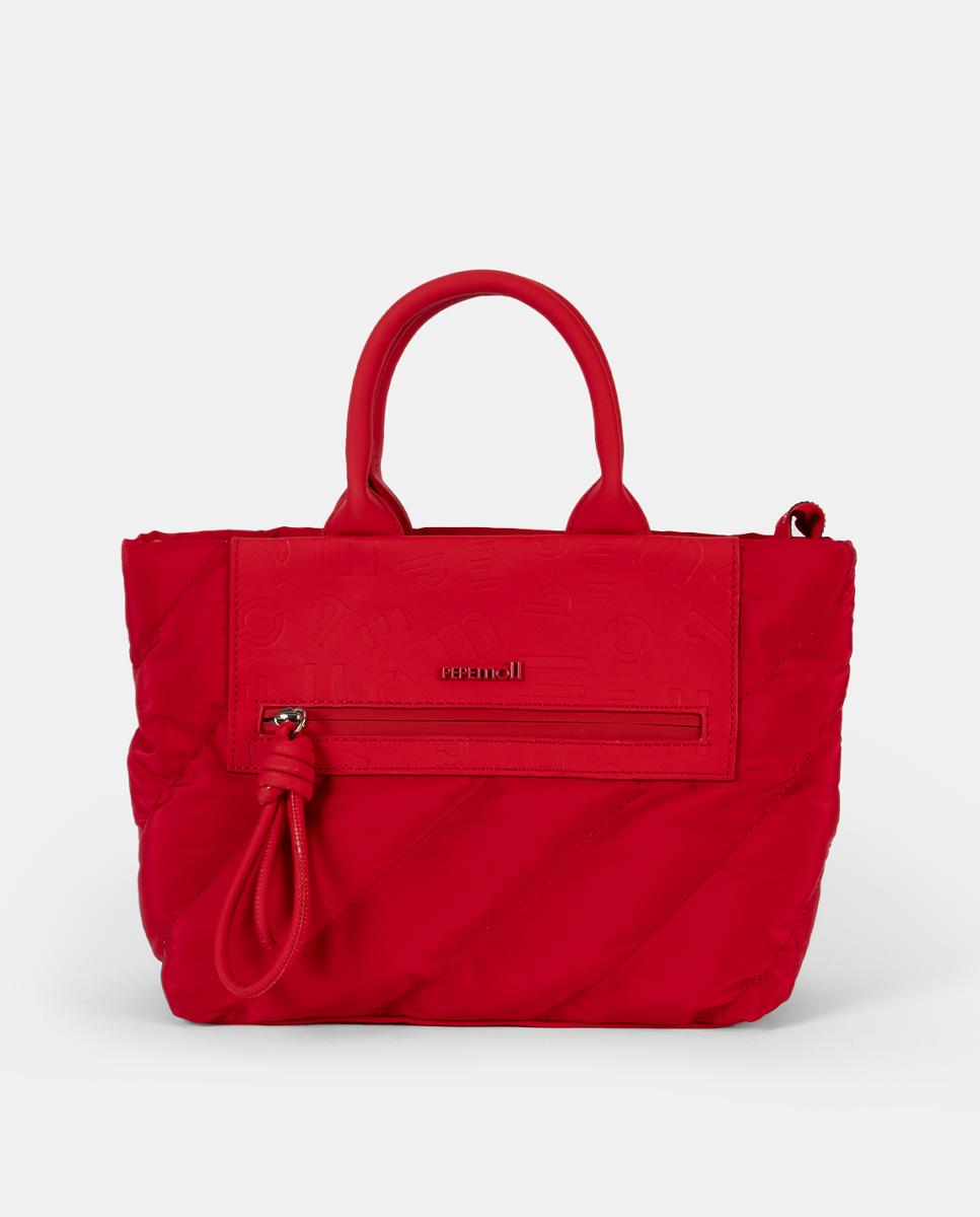 Mala Shopper Média de Nylon Vermelho-1