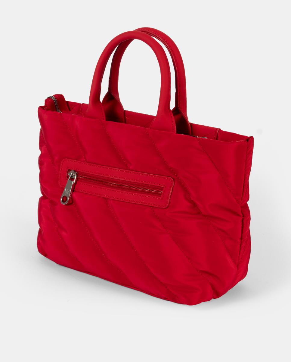 Mala Shopper Média de Nylon Vermelho-2