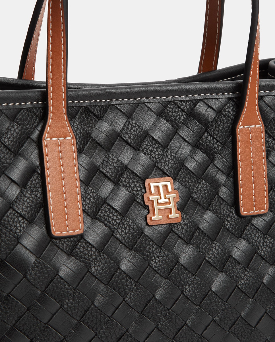 Mala Tipo Tote Mini com Logótipo Preto-2