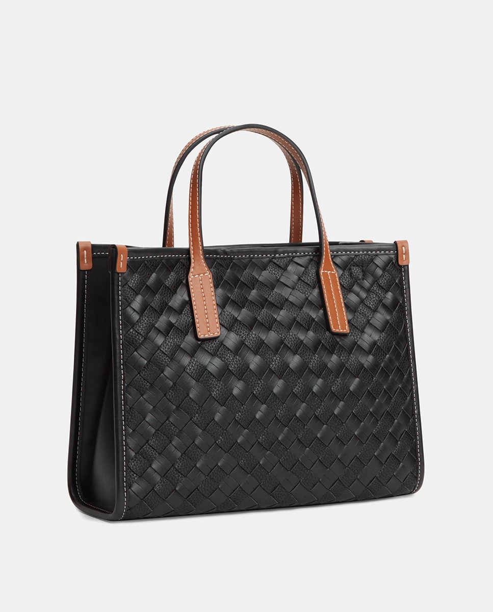 Mala Tipo Tote Mini com Logótipo Preto-4