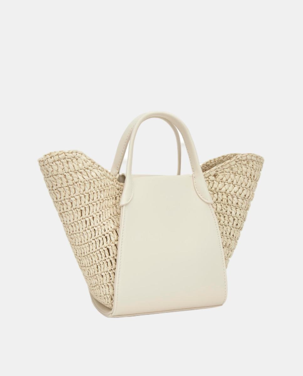 Capazo pequeño Tous Tulip Rafia - Beige Beige-2