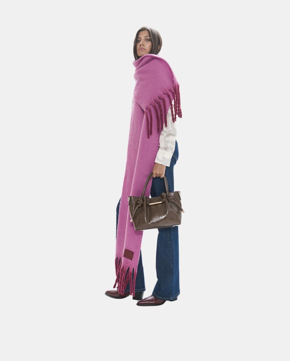 Bolso cruzado con detalle de tubo - Lola Casademunt - Marrón Marrón-7
