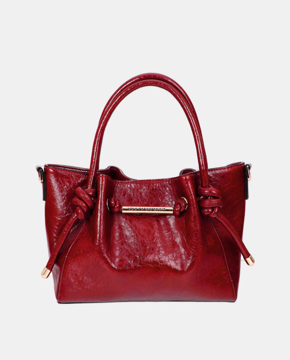 Bolso cruzado con detalle de tubo - Lola Casademunt - Rojo Rojo-1