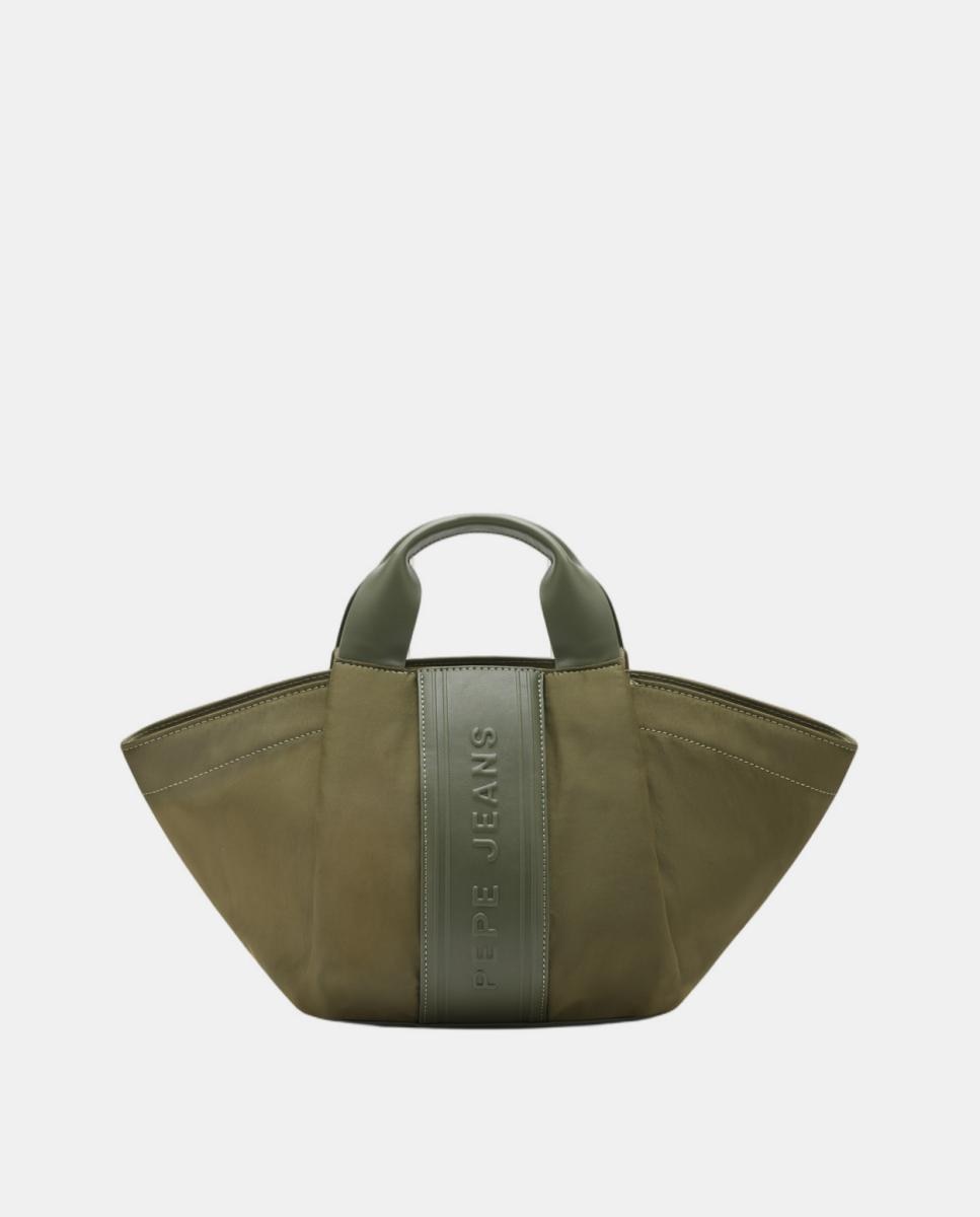 Imagem 0 de Mala Shopper de Alça Dupla com Fita Central com Logótipo da Marca