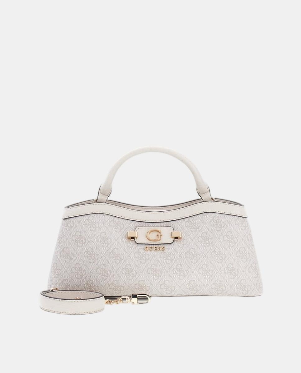 Bolso de mano con cierre cremallera - Guess - Blanco Blanco-1