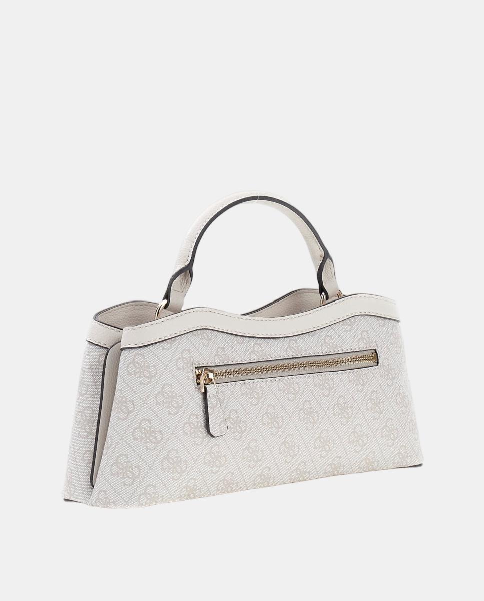 Bolso de mano con cierre cremallera - Guess - Blanco Blanco-2