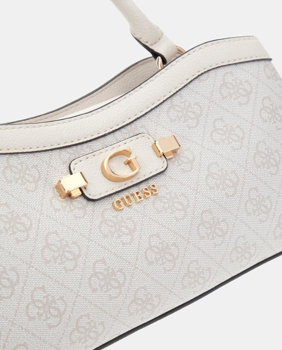 Bolso de mano con cierre cremallera - Guess - Blanco Blanco-3