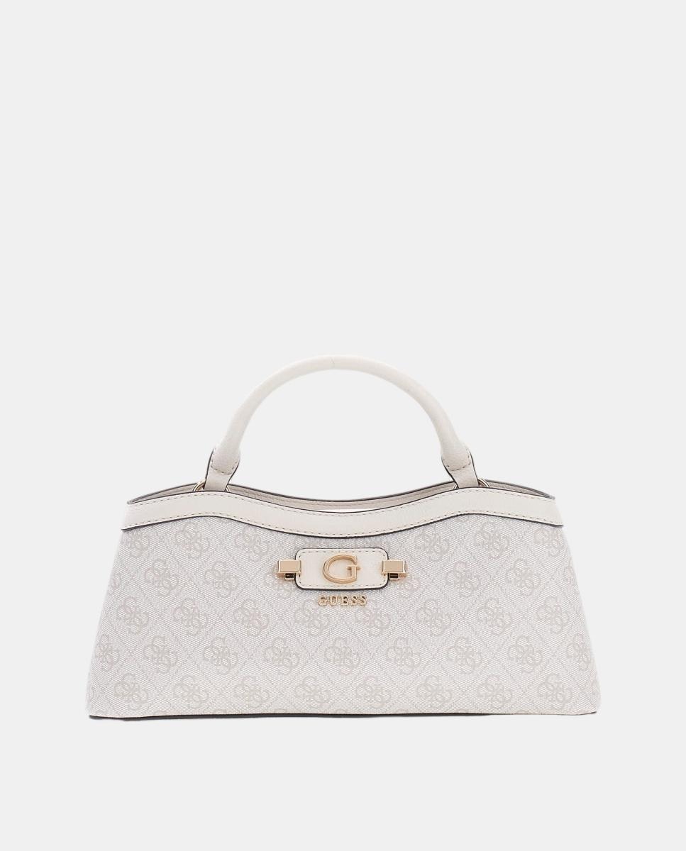 Bolso de mano con cierre cremallera - Guess - Blanco Blanco-5
