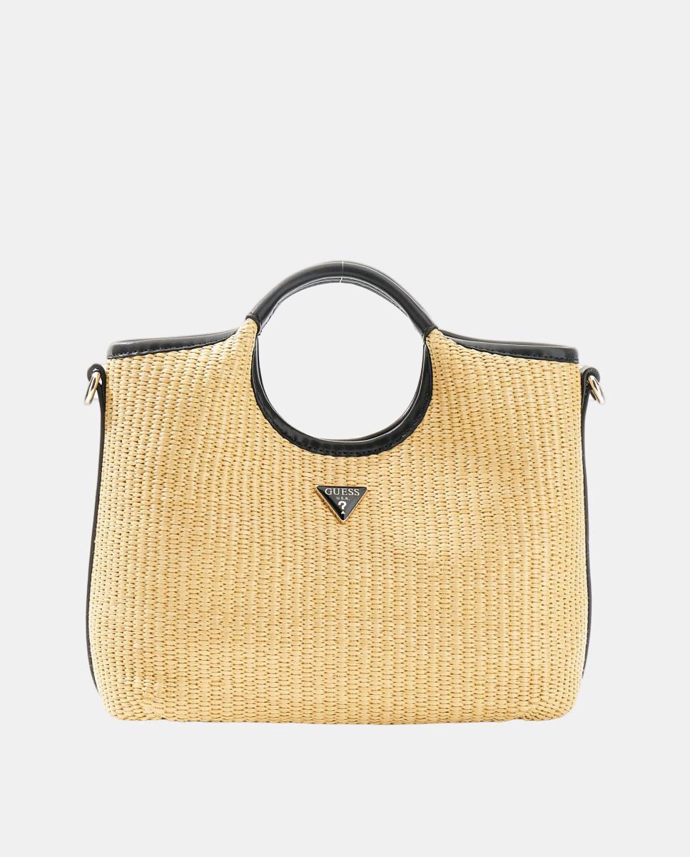 Imagen 0 de Bolso de mano con cierre cremallera Natural