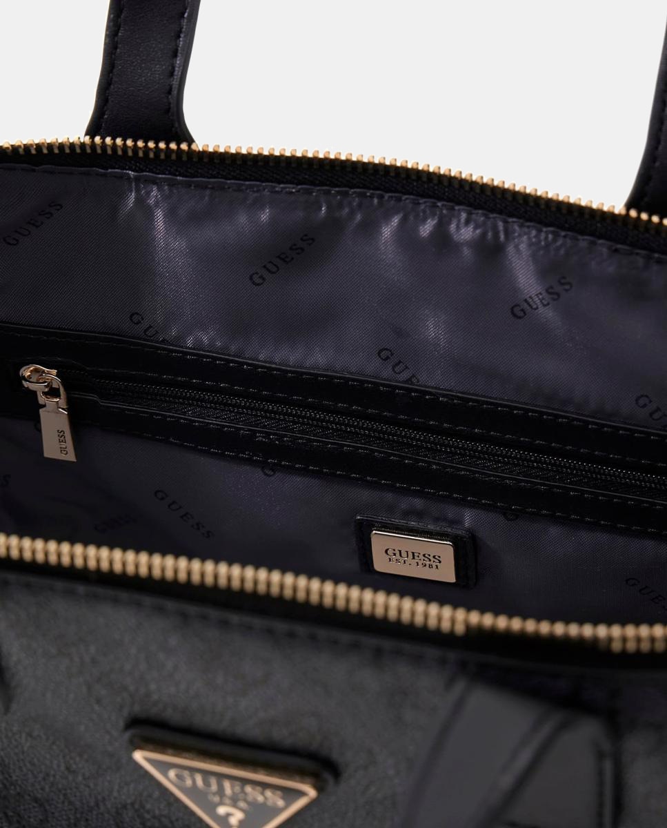 Bolso de hombro con cierre cremallera - Guess - Negro Negro-5
