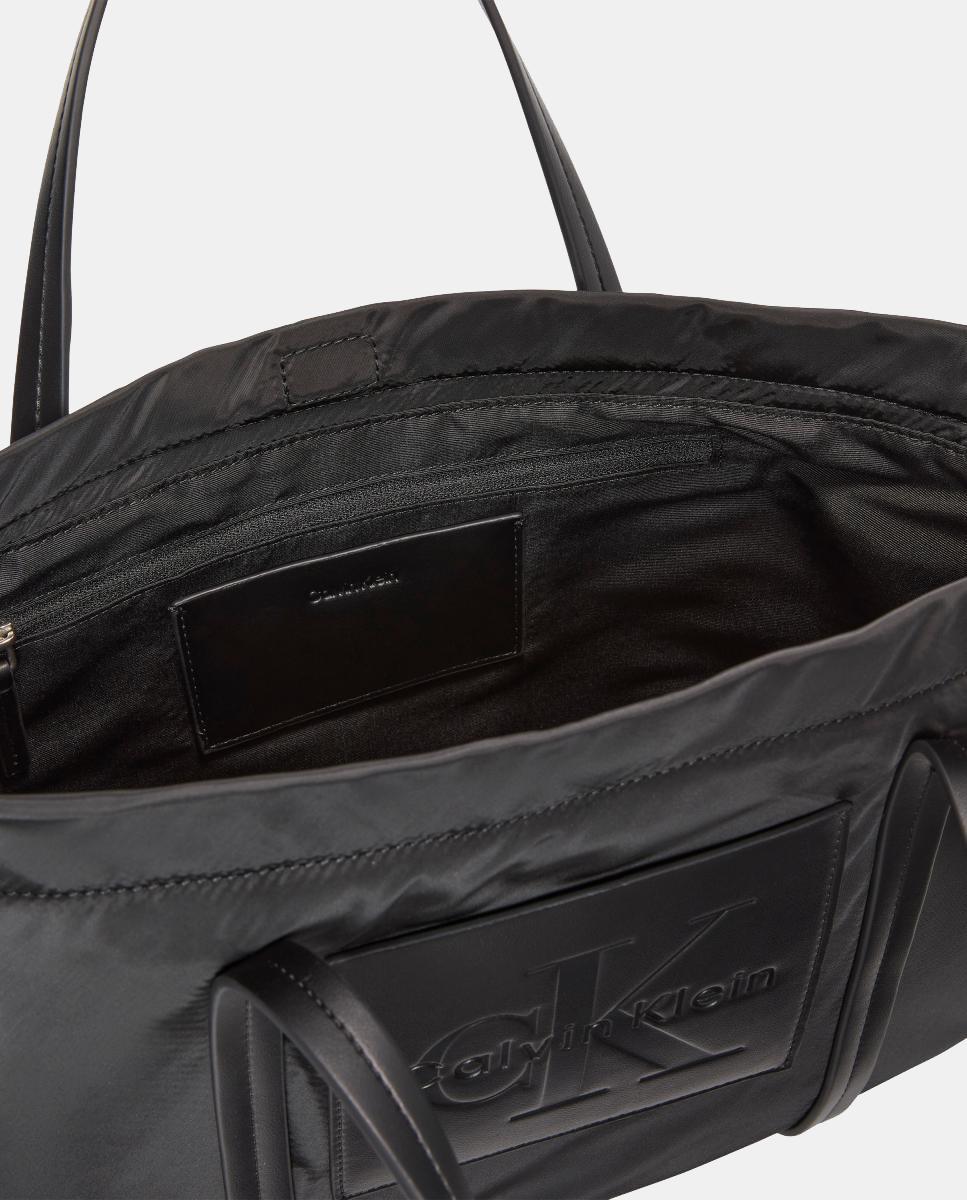 Mala Tipo Tote de Nylon Preto-3