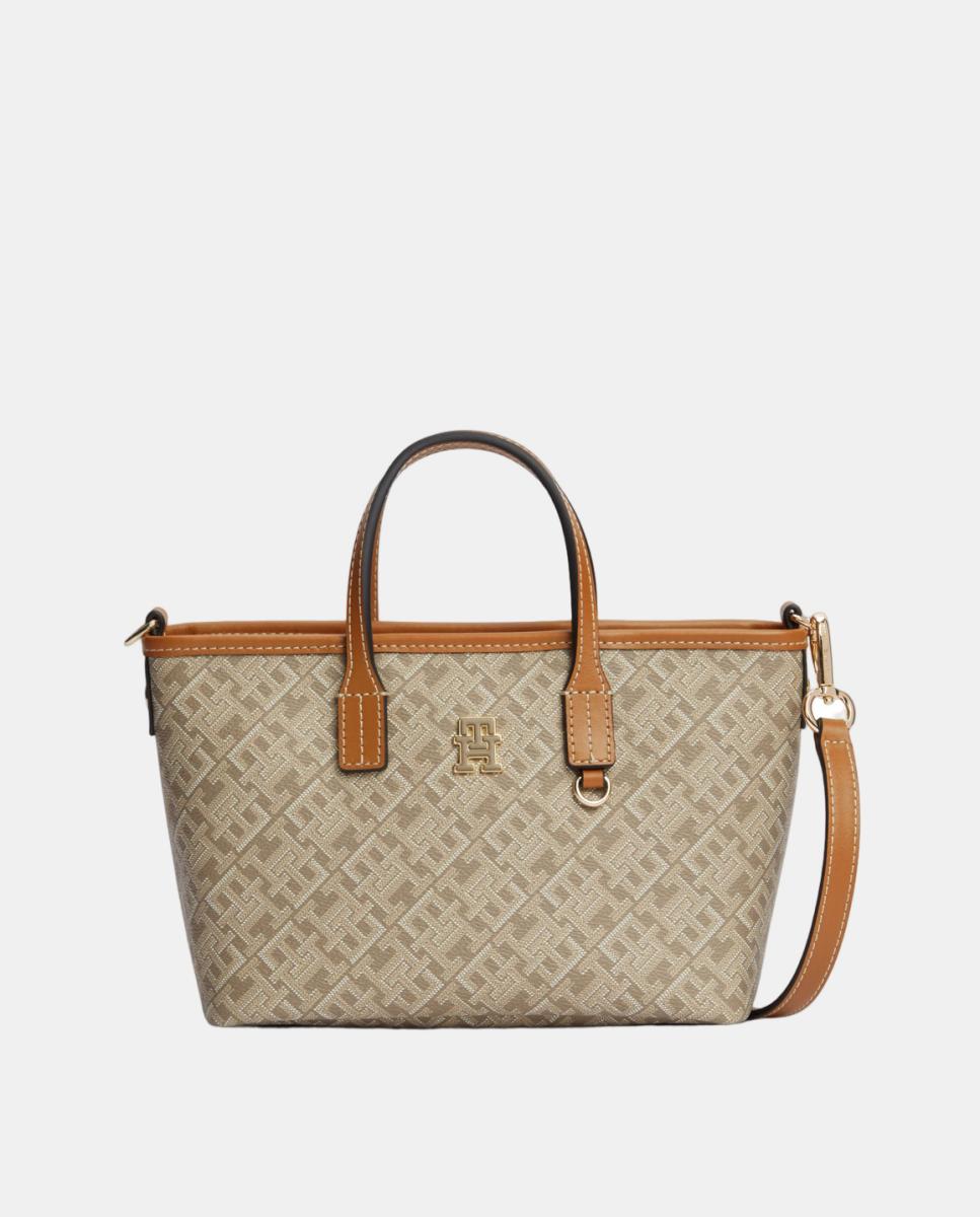 Imagem 0 de Mala Tipo tote Mini com Estampado de Monograma