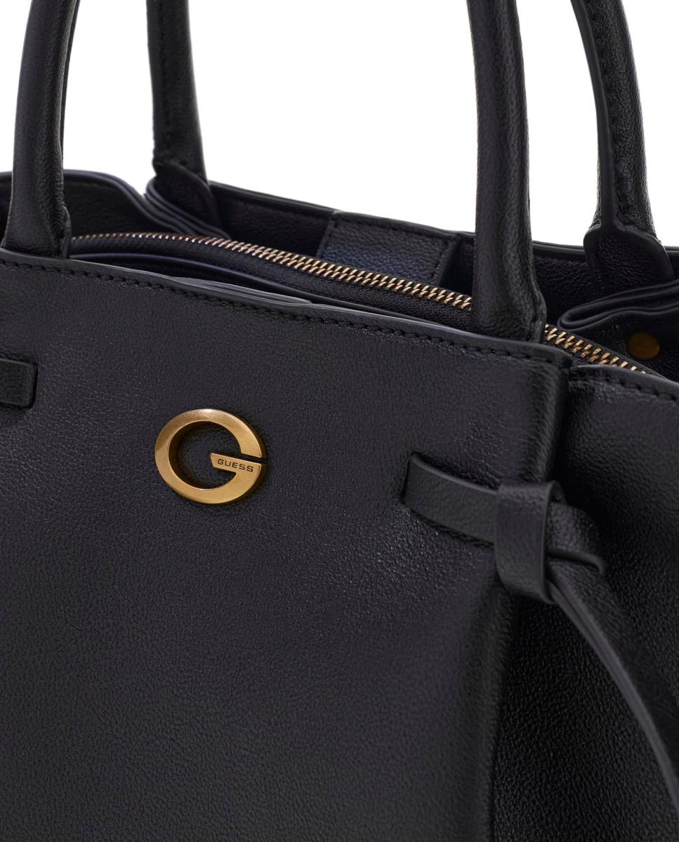 Bolso shopper con asas cortas y cierre metálico - Guess - Negro Negro-3
