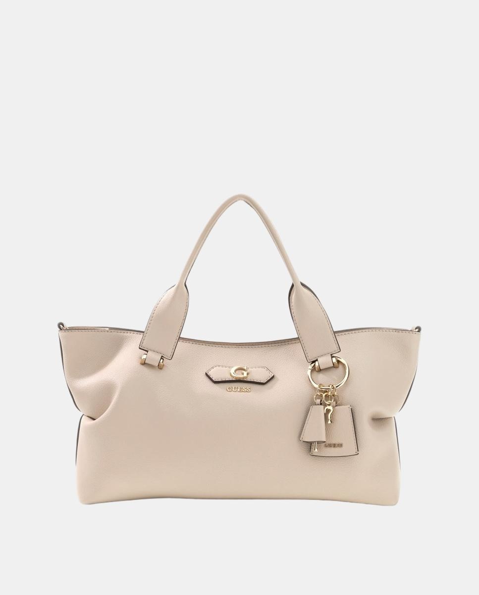 Imagem 0 de Mala Tipo Tote com Alça Dupla e Pendente Decorativo
