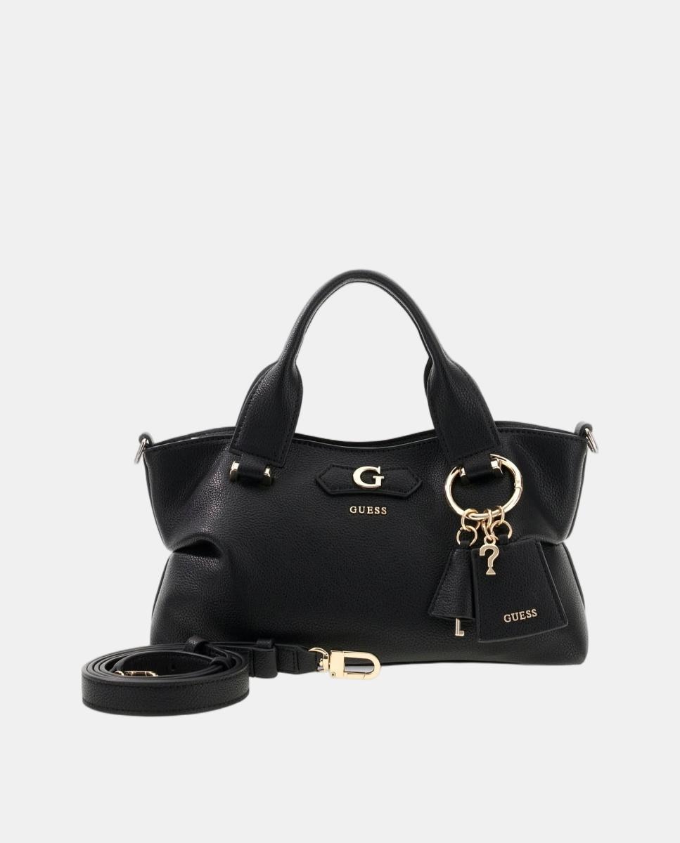 Mala Tipo Satchel com Alça Dupla e Alça de Tiracolo Amovível Preto-2