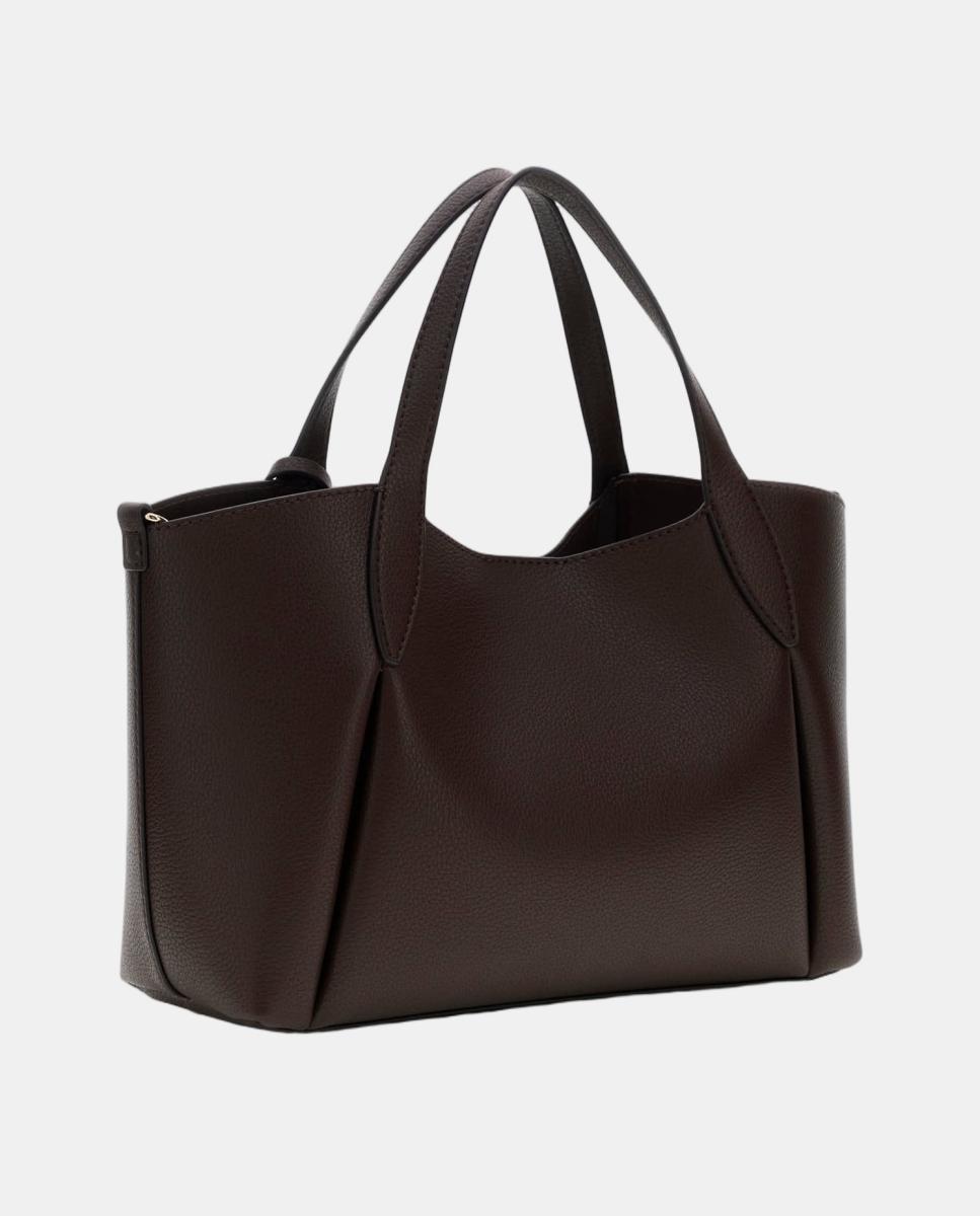 Bolso tote con neceser extraíble y doble asa - Guess - Marrón oscuro Marrón oscuro-4
